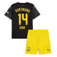 Billiga Borussia Dortmund Maximilian Beier #14 Barnkläder Borta fotbollskläder till baby 2024-25 Kortärmad (+ Korta byxor)